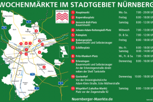 Wochenmarktkarte (Stadt Nürnberg / Marktamt)