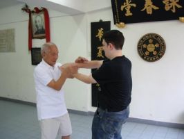 Großmeister Prof. Dr. Ip Chun mit Abt Chi Sim in Hong Kong 2008