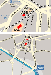 Anfahrtsplan zu ASN (ASN / Stadt Nürnberg)